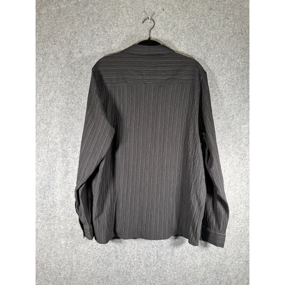 Asos Designs Button Front Women Medium Black Long Sleeve Button Front Relax - Picture 6 of 7